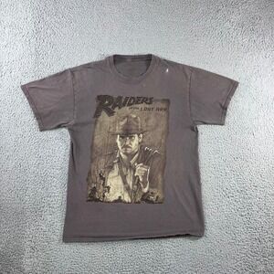 Indiana Jones Graphic T-Shirt Men M Raiders of the Lost Ark Grunge Gorpcore y2k